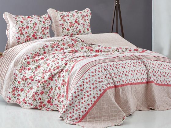 Dowry World Belen Double Bedspread Salmon