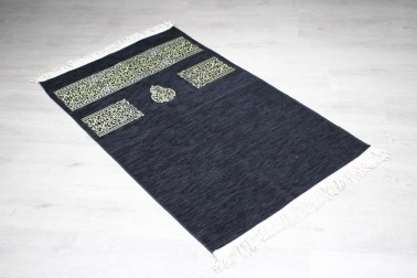 Dowry World Beyt Woven Prayer Rug Black - Thumbnail