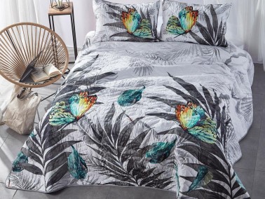 Dowry World - Dowry World Bubba Quilted Double Bedspread Gray Dowry World - Dowry World Bubba Quilted Double Bedspread Gray