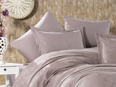 Dowry World Carina Double Duvet Cover Set Gray - Thumbnail