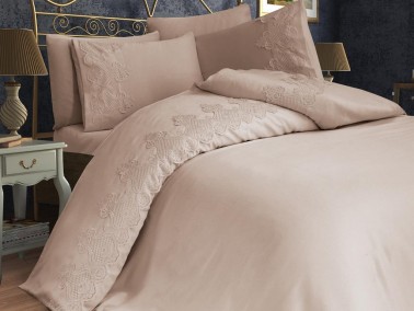 Dowry World - Dowry World Dubai Double Duvet Cover Set Cappucino Dowry World - Dowry World Dubai Double Duvet Cover Set Cappucino