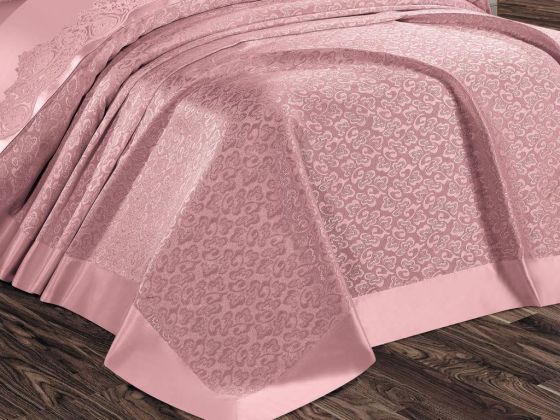 Dowry World Ebrari 6 Piece Chenille Bedspread Set Powder