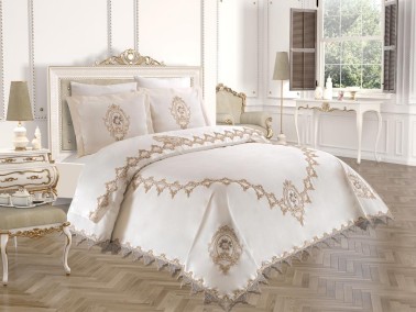 Çeyiz Diyarı - Dowery Eftelya 7 Piece Bridal Set Cream Çeyiz Diyarı - Dowery Eftelya 7 Piece Bridal Set Cream