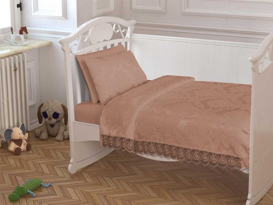 Dowry World - Çeyizdiyarı French Laced Baby Pique Set Cappuccino Dowry World - Çeyizdiyarı French Laced Baby Pique Set Cappuccino