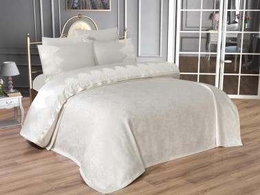 Çeyiz Diyarı - Dowry World French Guipure Betül Pique Set Cream Çeyiz Diyarı - Dowry World French Guipure Betül Pique Set Cream