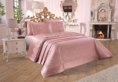 Çeyiz Diyarı - Dowery Dynasty French Guipure Diana Bridal Set 7 Pieces Powder Çeyiz Diyarı - Dowery Dynasty French Guipure Diana Bridal Set 7 Pieces Powder