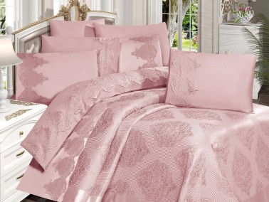 Çeyiz Diyarı - Dowry World Garden 9 Piece Bridal Set Powder Çeyiz Diyarı - Dowry World Garden 9 Piece Bridal Set Powder