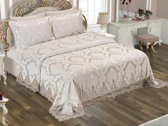 Istanbul 6 Piece Chenille Pique Set Cream