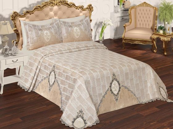 Jessica 6 Piece Chenille Pique Set Beige