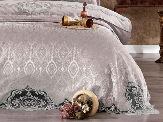 Dowery Livza French Lace Bridal Set Gray