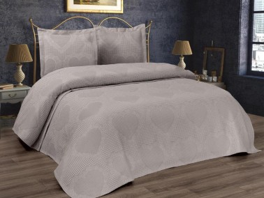 Çeyiz Diyarı - Dowry World Love Double Bedspread Gray Çeyiz Diyarı - Dowry World Love Double Bedspread Gray