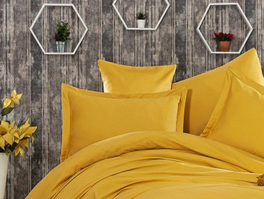 Dowry World Melodi Double Duvet Cover Set Yellow - Thumbnail