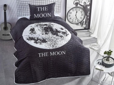 Çeyiz Diyarı - Dowry World Moon Quilted Single Bedspread Black Çeyiz Diyarı - Dowry World Moon Quilted Single Bedspread Black