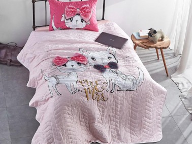 Çeyiz Diyarı - Dowry World Pisy Quilted Single Bedspread Powder Çeyiz Diyarı - Dowry World Pisy Quilted Single Bedspread Powder