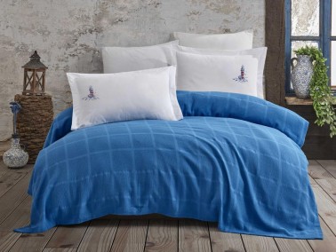 Hobby - Dowery Dowry Rainbow Embroidered Pique Set Aqua Hobby - Dowery Dowry Rainbow Embroidered Pique Set Aqua