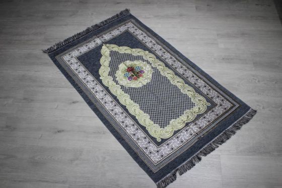 Dowry World Ravza Woven Prayer's Rug - Blue