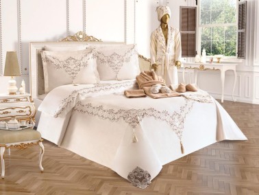 Çeyiz Diyarı - Dowry Romeo 15 Piece Bridal Set Cream Çeyiz Diyarı - Dowry Romeo 15 Piece Bridal Set Cream