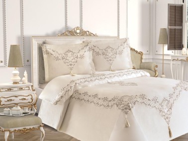 Çeyiz Diyarı - Dowry World Romeo Duvet Covered Pique Set Cream Çeyiz Diyarı - Dowry World Romeo Duvet Covered Pique Set Cream