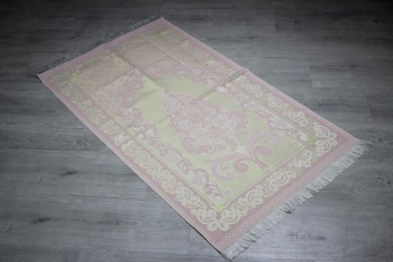 Dowry World Shantuk Woven Prayer Rug Pink