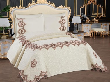 Çeyiz Diyarı - Dowry Sezin 6 Piece Blanket Set Cream Çeyiz Diyarı - Dowry Sezin 6 Piece Blanket Set Cream