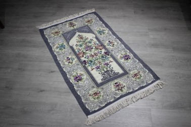 Dowry World Sultan Woven Prayer Rug Gray - Thumbnail