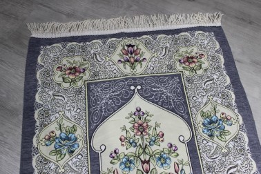 Dowry World Sultan Woven Prayer Rug Gray - Thumbnail