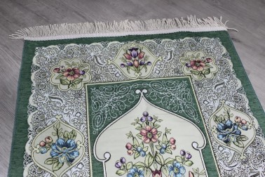 Dowry World Sultan Woven Prayer's Rug - Green - Thumbnail