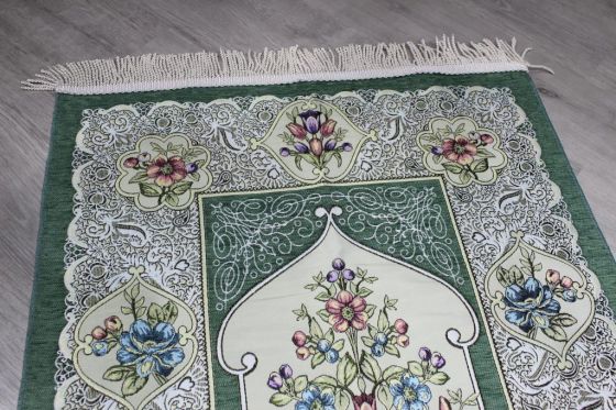 Dowry World Sultan Woven Prayer's Rug - Green