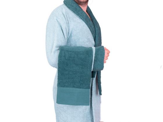 Dowry World True Match Cotton Bathrobe Set Linden Tile