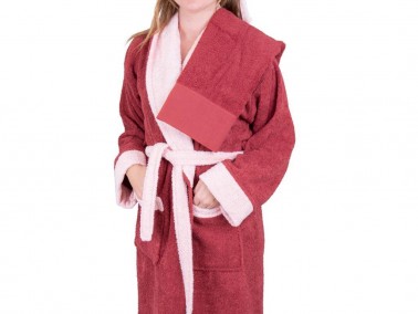 Dowry World True Match Cotton Bathrobe Set Linden Tile - Thumbnail