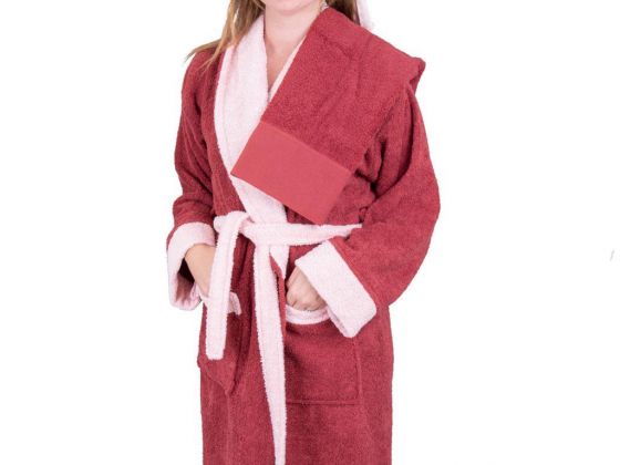 Dowry World True Match Cotton Bathrobe Set Green Tile