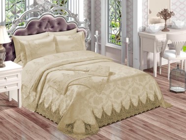 Çeyiz Diyarı - Dowry World Zeynep 11 Piece Bridal Set Beige Çeyiz Diyarı - Dowry World Zeynep 11 Piece Bridal Set Beige
