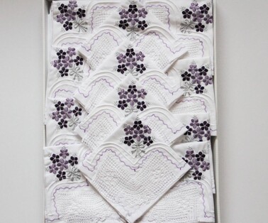 Dowry World - Handmade Laced Kitchen Set Lilac Dowry World - Handmade Laced Kitchen Set Lilac