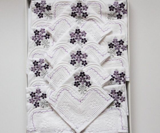 Handmade Laced Kitchen Set Lilac