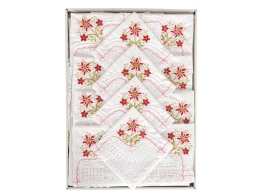 Çeyiz Diyarı - Dowry Handmade Lace Kitchen Set Wind Fuchsia Gold Çeyiz Diyarı - Dowry Handmade Lace Kitchen Set Wind Fuchsia Gold