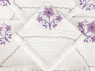 Dowry Handmade Lace Kitchen Set Wind Lilac - Thumbnail