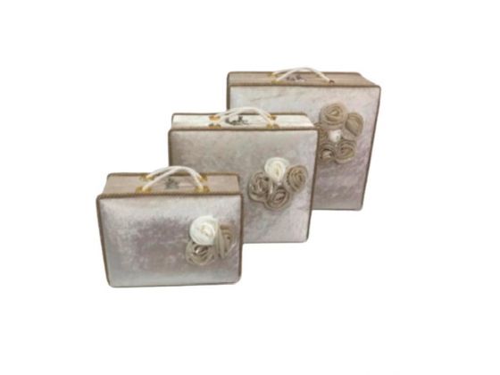 Dowry Pearl Bouquet 3-Piece Dowry Bag Cappucino