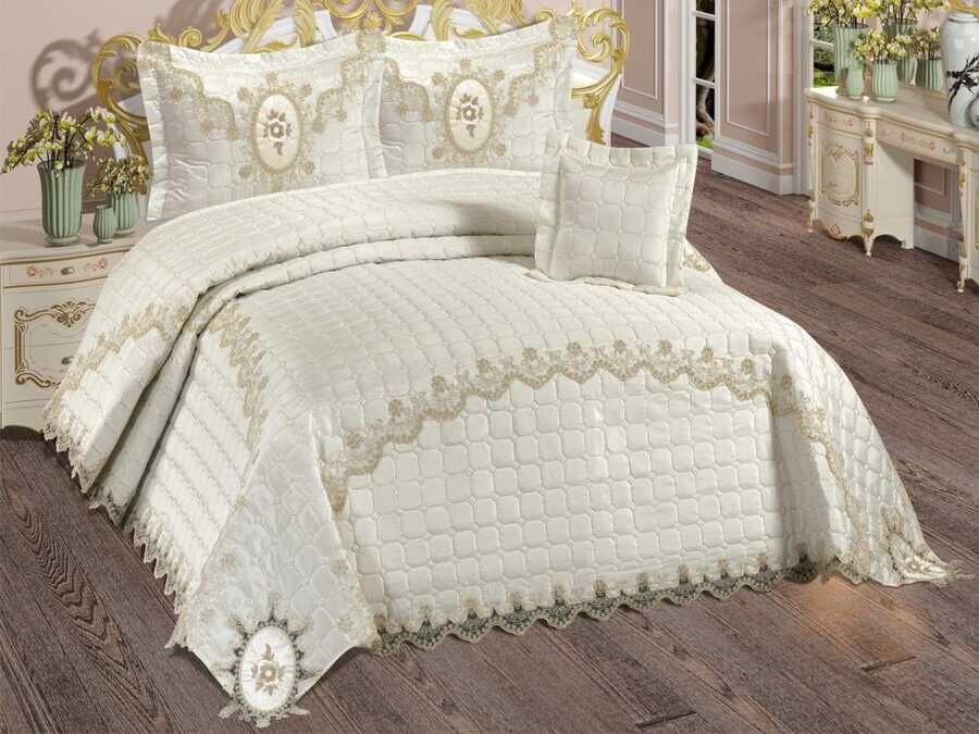 Dowry Quilted Bedspread Adelita Cream