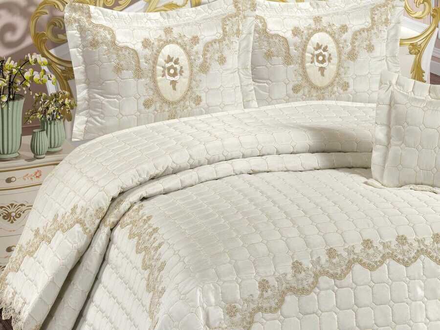 Dowry Quilted Bedspread Adelita Cream