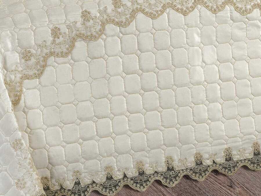 Dowry Quilted Bedspread Adelita Cream - Thumbnail