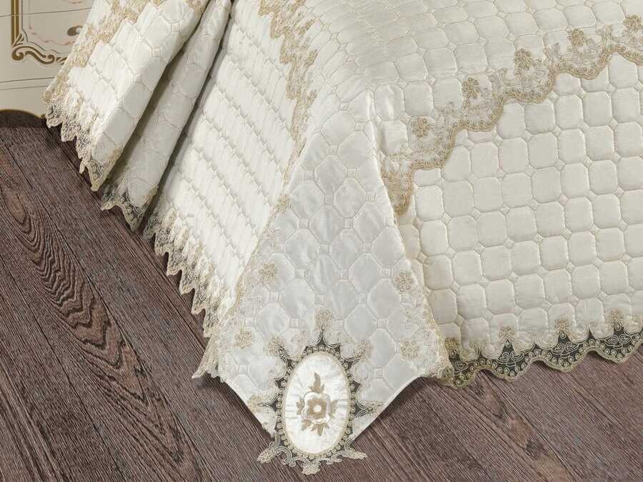 Dowry Quilted Bedspread Adelita Cream - Thumbnail