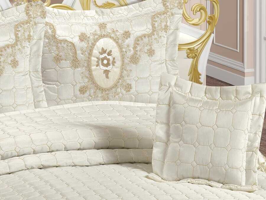 Dowry Quilted Bedspread Adelita Cream - Thumbnail