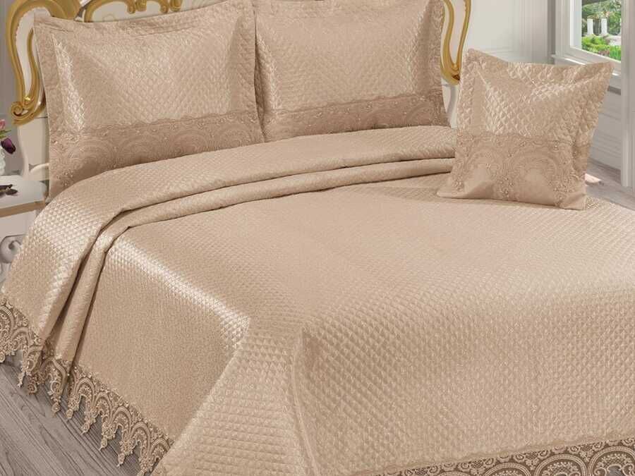 Dowry Quilted Bedspread Hitit Cappucino