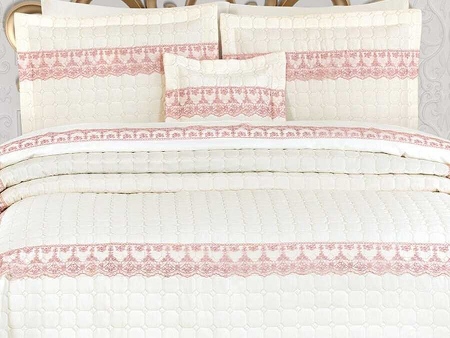 Dowry Quilted Bedspread Lara Cream - Thumbnail