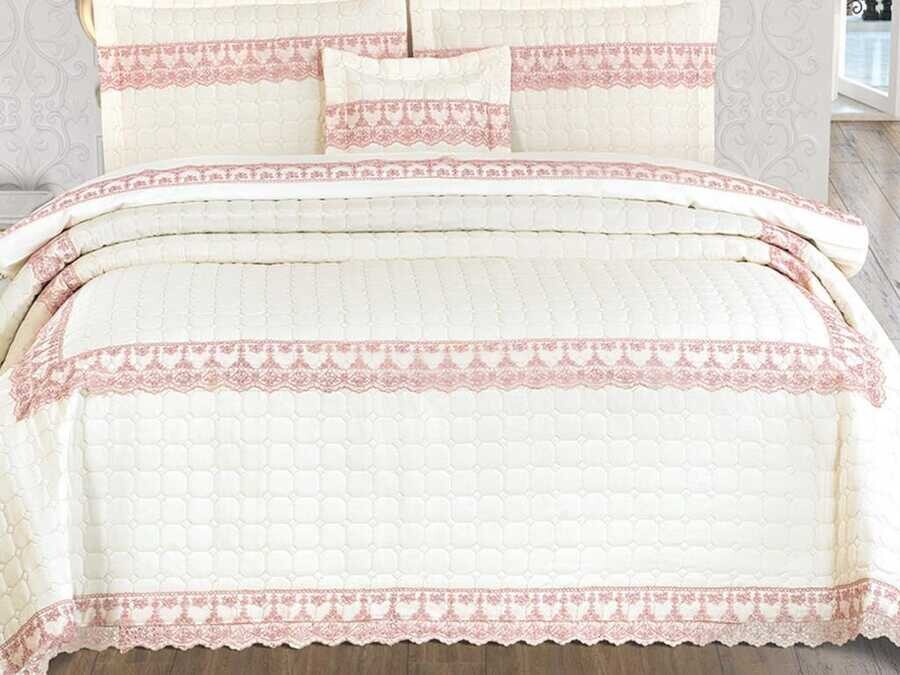 Dowry Quilted Bedspread Lara Cream - Thumbnail