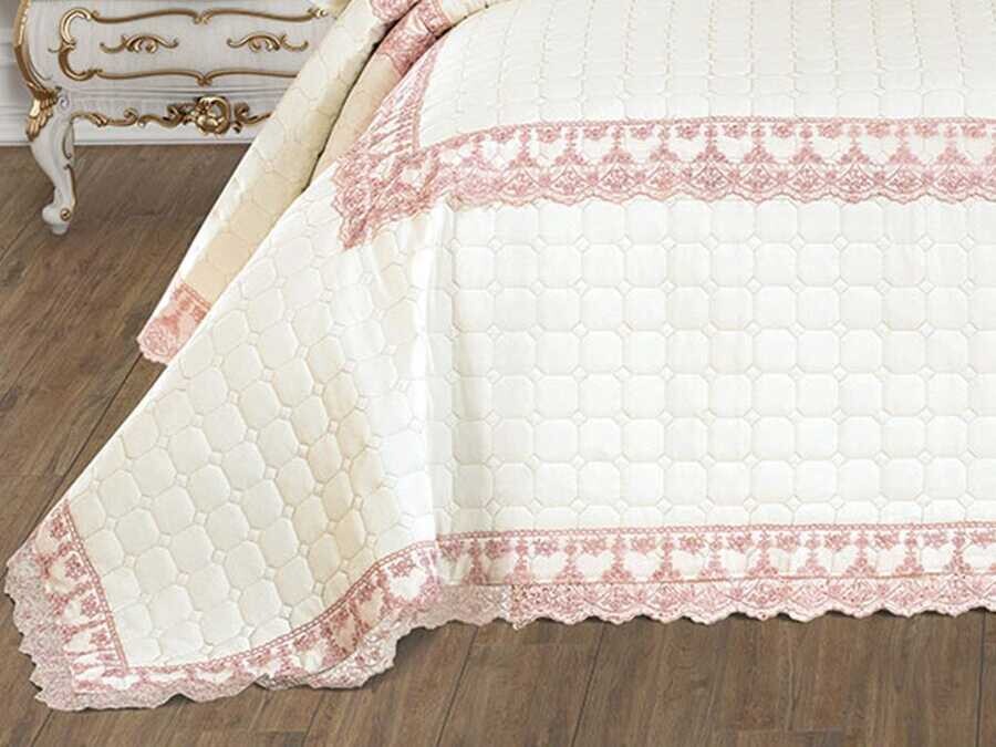 Dowry Quilted Bedspread Lara Cream - Thumbnail
