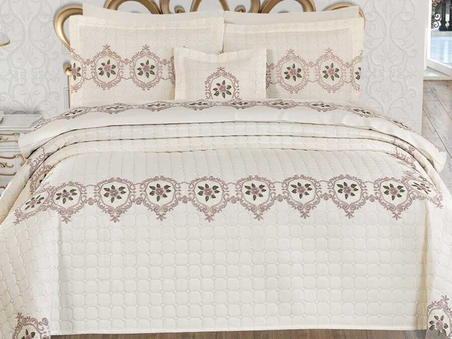 Dowry Quilted Bedspread Story Cream - Thumbnail