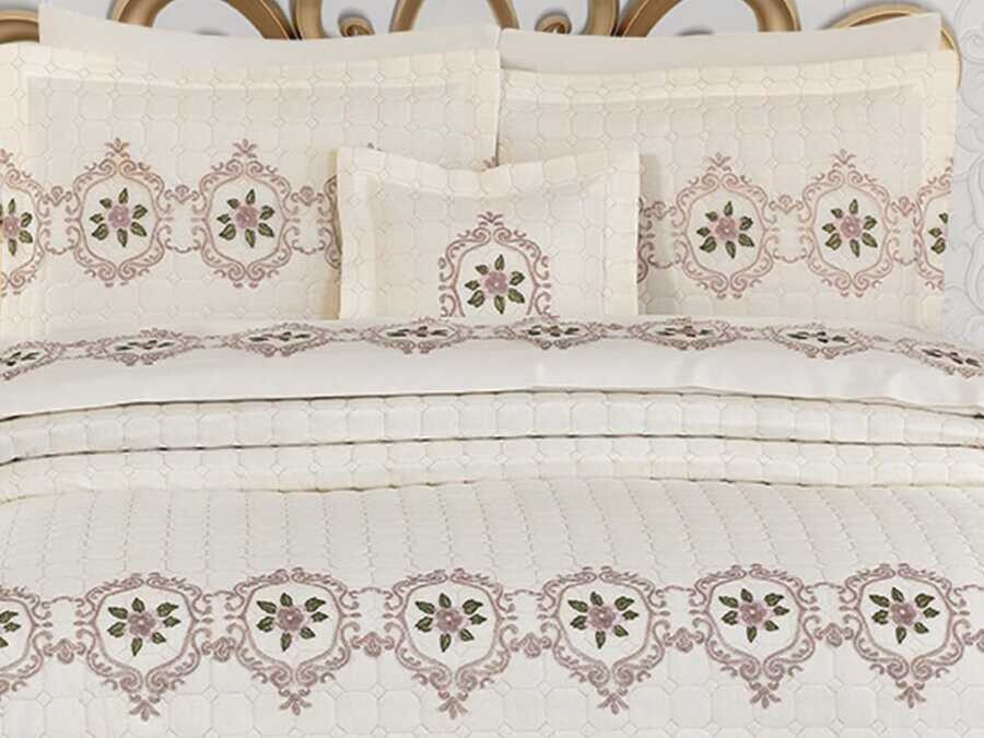 Dowry Quilted Bedspread Story Cream - Thumbnail