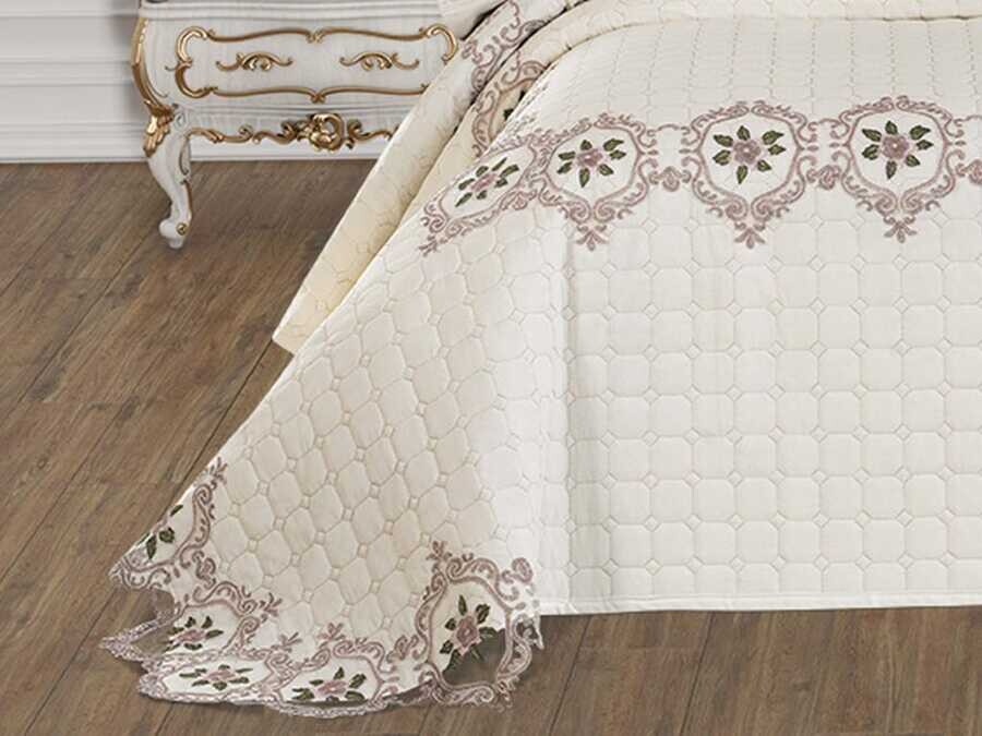 Dowry Quilted Bedspread Story Cream - Thumbnail