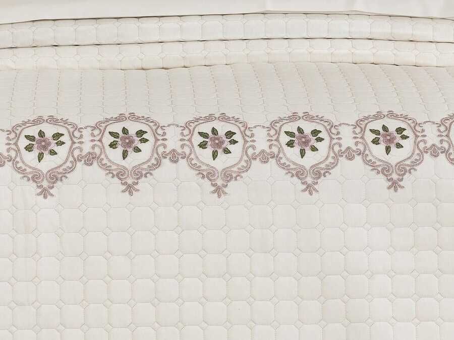 Dowry Quilted Bedspread Story Cream
